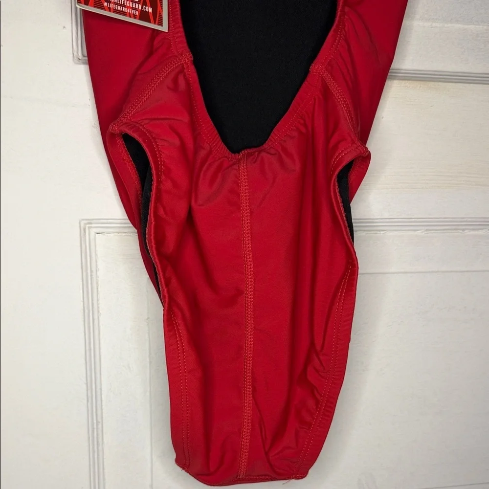 NWT One Piece Official LIFEGUARD® Red Racerback Swimsuit Size 30 / XS -Small NWT - Picture 4 of 11